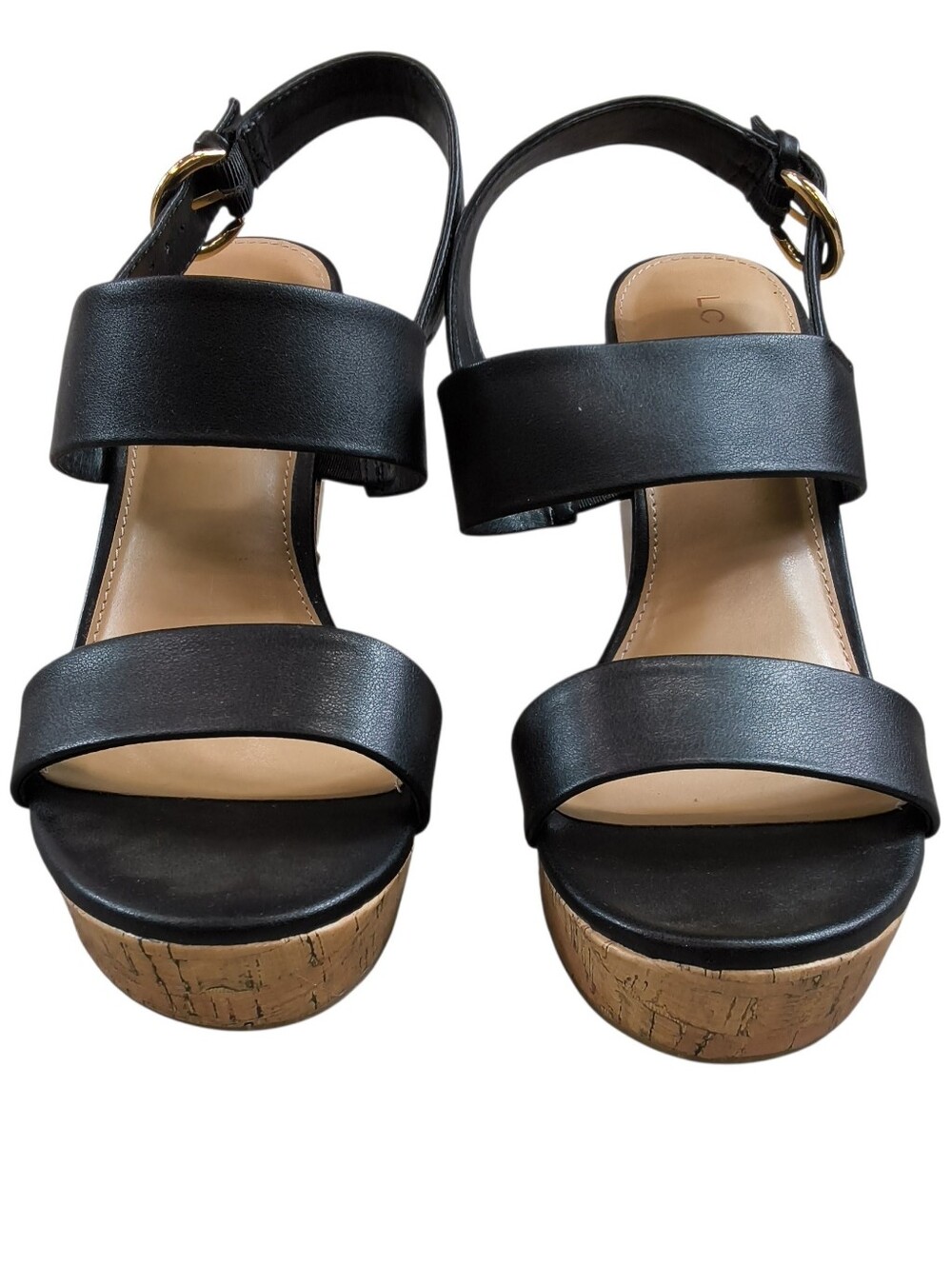 LC Lauren Conrad Womens Samona Wedge Size 9 Black